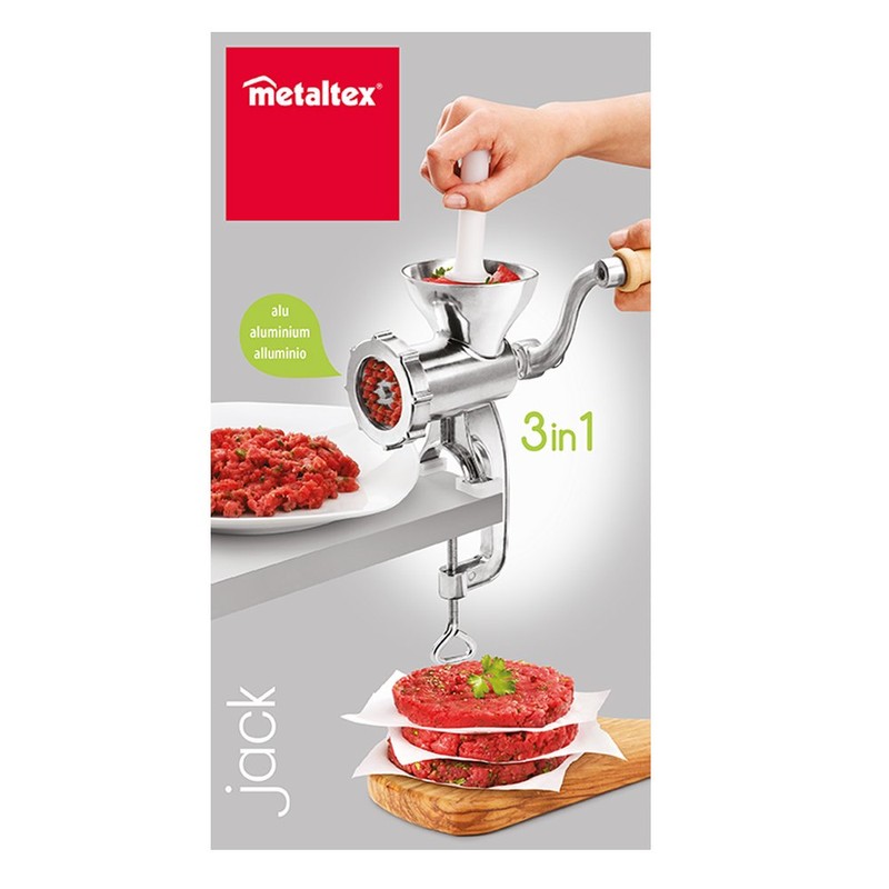 Metaltex Meat Grinder, Aluminium, Silber, 10 x 14 x 26.5