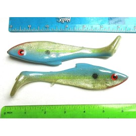 Big Bite Baits 2 SEXY SHAD 6" SUPER SHADS Soft Plastic Swimbaits Bass Fishing Baits Saltwater