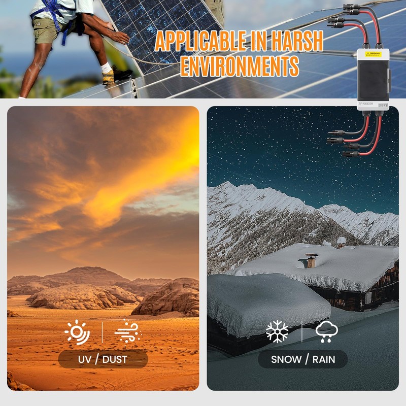 Pjerjzn Solar Panels Disconnect Switch 60A 1000VDC PV Shut Off