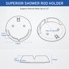 Shower Curtain Rod Holders for Wall – Kitosun Adhesive Tension