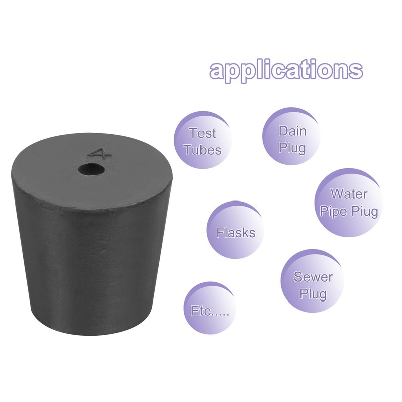 sourcing map Rubber Tapered Plug 20mm to 26mm Solid Test