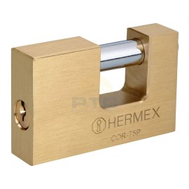 Hermex COR-75P Anti-lever lock 75 mm brass body