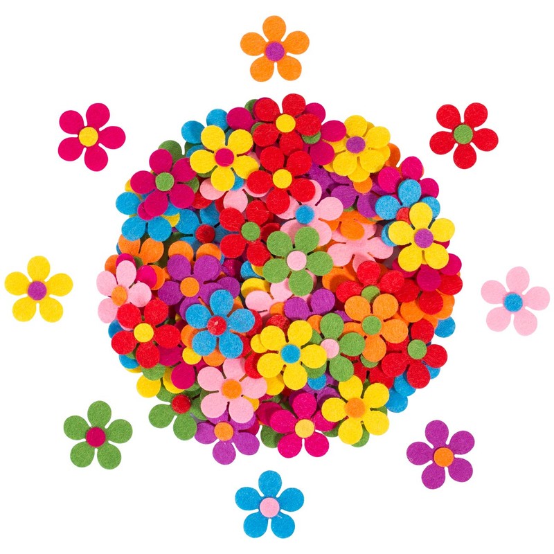 Naler 120 x Fliz Flowers Colourful Fabric Flowers Decorative Flowers
