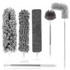 Tiumso Microfiber Feather Duster 5-in-1 Kit, 100 Inches Long Duster