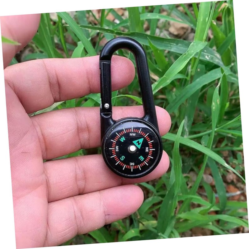 Sosoport Portable Hiking Compass Carabiner Clip 2pcs Camping Compass Scale