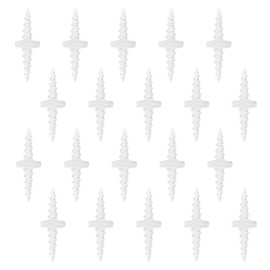 YINETTECH Pack of 20 Double-Sided Bait Screws for Carp Fishing 17.8 x 4.5 mm for Joining Two Baits for Use with Various Fishing Tackle Accessories Transparent