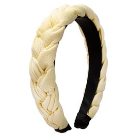 Alpenflüstern Costume Braided Headband Linen Look Women's Hair Accessories Non-Slip Headband Braided for Dirndl (in Traditional Colours) ADV141 (Yellow))