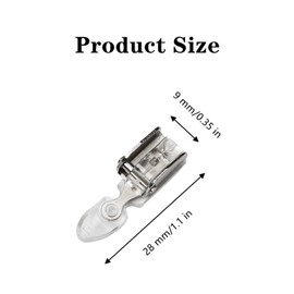 2 PCS Zipper Presser Foot Professional Zipper Foot Narrow Snap On Plastic Presser Foot for Sewing Machine - 507836