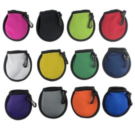 Miokun 12 Pieces Portable Pocket Golf Ball Cleaner Pouch Golf Ball Washer