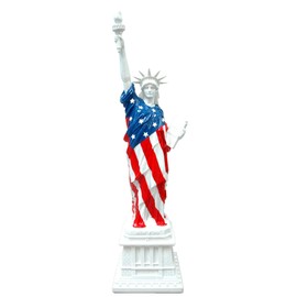 Torkia - Statue of Liberty USA Flag Designed Statue Figurine (6" inches Tall)