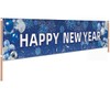 FHGG Happy New Year Backdrop Banner Decorations Polyester Sign Poster