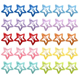 30 Pieces Star Hair Clips, Luminous Hair Clips For Girls, Cute Five-Pointed Star Hair Clips, Hair Accessories That Glow At Night, Hair Decoration Clips