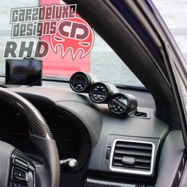 CARZDELUXE Triple RHD gauge pod mount for 2015-2021 Impreza WRX Forester functional defrost
