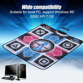 USB Dance Mat, Non Slip Sensitive USB Dance Blanket, Video Game C USB Dancing Mat Pad for PC Laptop