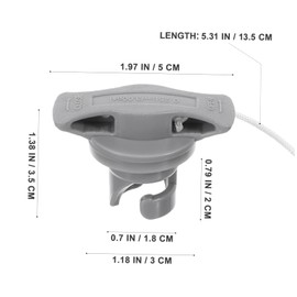 Mipcase 2pcs Boat Inflatable Air Valve Adapter Covers for Kayaks Durable Caps for Inflatable Boats Suitable for Canoes and Paddle Boards Essential Kayak Accessories