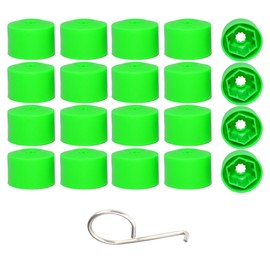 JOYCOURT 20PCS Car Wheel Lug Nut Covers Auto Tire Bolt Caps, 17mm Wheel Nut Covers with Removal Tool, Wheel Bolt Cover Dismantle Replacement 1K0 601 173 for VW, Jetta Beetle Passat GTI CC