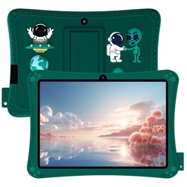 WeTap Kids Tablet Android 11 Tablets for Kids 2+32 GB Toddler Pad 1024x600 IPS Touch Screen Dual Camera WiFi 5.0 Parental Control with Proof Case (Green)