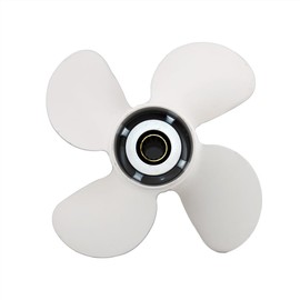 PWCMAN Outboard Propeller 10 5/8x12 4 Blades 10.6x12 Aluminum Boat Outboard Propeller fit Yamaha Engines 25/30/40/48/50/55/60HP,3.00" Gearcase Engines,13 Spline Tooth,RH