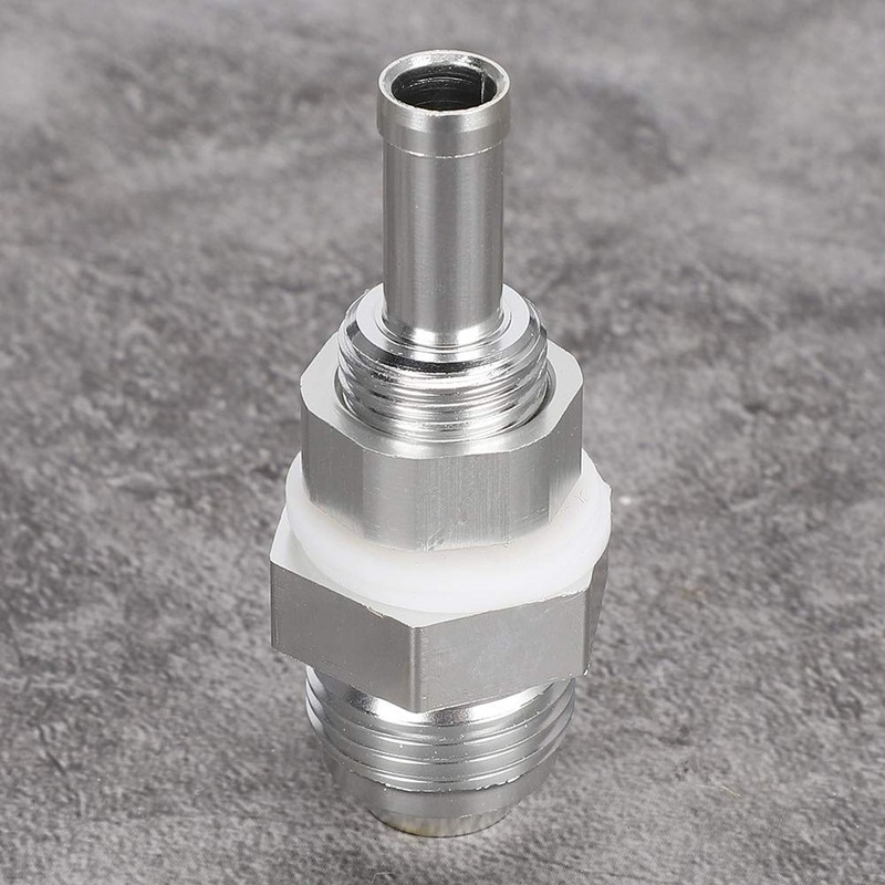 Hose Barb, AN8 3/8 Flare Bulkhead Hose Barb Aluminum Alloy