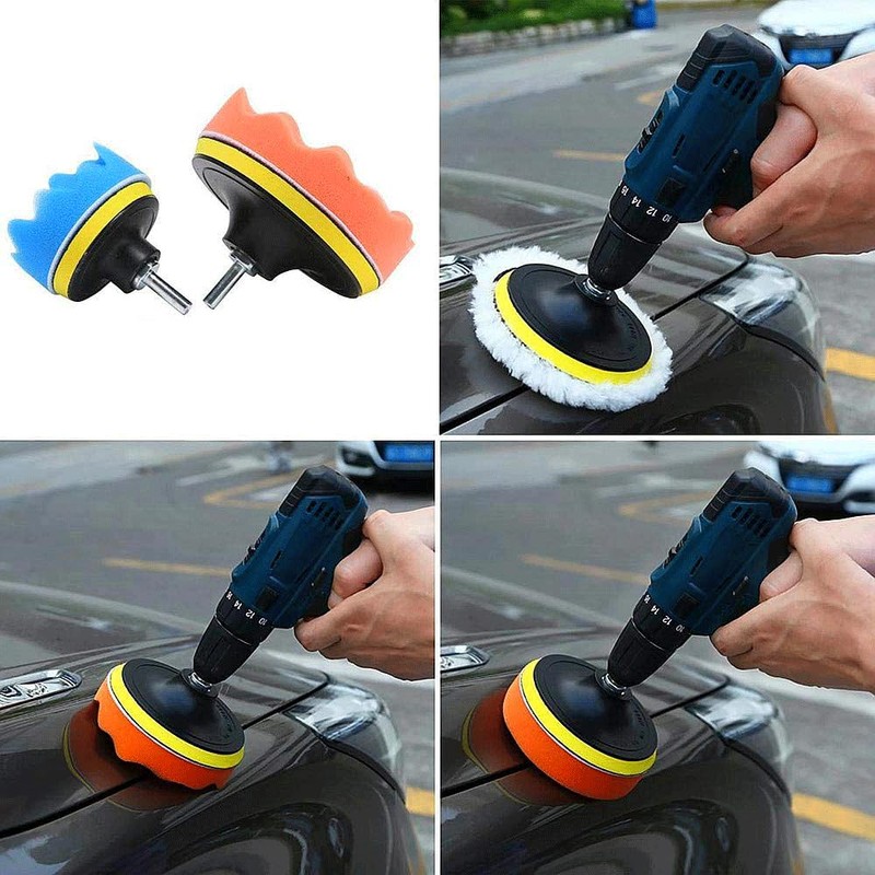 Polishing Pads Kit, Buffing Pads Car Foam Polisher Attachment for