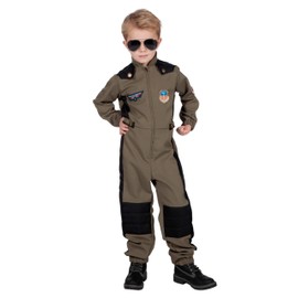 Wilbers & Wilbers Children's Costume Top Pilot Green Jumpsuit Carnival Fancy Dress Size 176