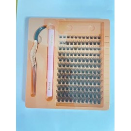 Individual Lashes, DIY Lash Extension Kit Clusters Eyelash Applicator, Cluster Lashes Bond and Seal Super Hold