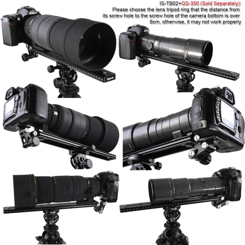 iShoot All-Metal Foldable Telephoto Zoom Lens Bracket, Retractable Long-Focus Lens