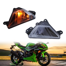 LUXEMOTO Front Turn Signal Light for Ninja ZX6R, LED Amber Indicator Blinker Light Turning Lamp Turn Signal for Kawasaki Ninja ZX 6R 636 ABS 2024-2025 Accessories