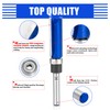 NICAVKIT 6Pcs Pattern Flush Trim Router Bits 1/4 Inch Shank,