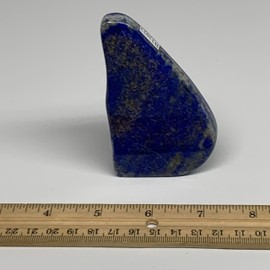 0.45 lbs, 3.7"x2.1"x1", Natural Untreated Lapis Lazuli Freeform Polished Gemstone, Home Decor, Gift, from Afghanistan B33023