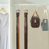 HiGift Bag Hooks for Closet, Unique Twist Design White Vinyl
