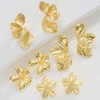 Gold Chunky Dangle Earrings for Women, Gold Plated Irregular Leaf