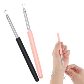 QACUU 2PCS Bracelet Helper Tool for One-Handed Use C Easy Bracelet Fasteners Device for Women, Seniors and Arthritis Hands, Handy Jewellery Clasp Aid for Daily Accessories