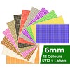 Adheso Pack of 12 Multicolour Sheets - 6mm 1/4 Inch