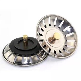 Upgraded Kitchen Sink Plug Strainer Stainless Steel Strainers Sink Plugs Replacement Drain Stoppper for Food/Hair Catcher - UK Sinks Hole Diameter 78mm