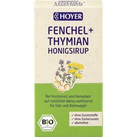 Hoyer Organic Fennel Thyme Honey Syrup (2 x 250 g)