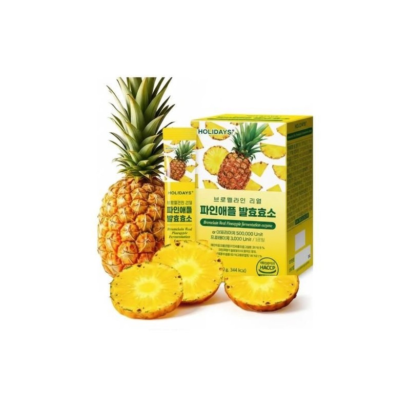 Holidays Bromelain Real Pineapple Fermentation Enzyme 30 packets (1 box)