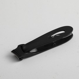 FVION Nagelknipser mit breiter Kieferöffnung für dicke Nägel, Zehennagelknipser aus Edelstahl für eingewachsene Zehennägel, Fingernagelknipser mit schräg gebogener Klinge (Schwarz)