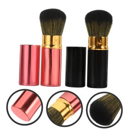 FOMIYES 2pcs Makeup Brush Blush Brush Small Powder Brush Powder Brush for Pressed Powder Makeup Powder Brush Make up Highlighter Brush Cosmetic Miss Tool Portable Aluminum