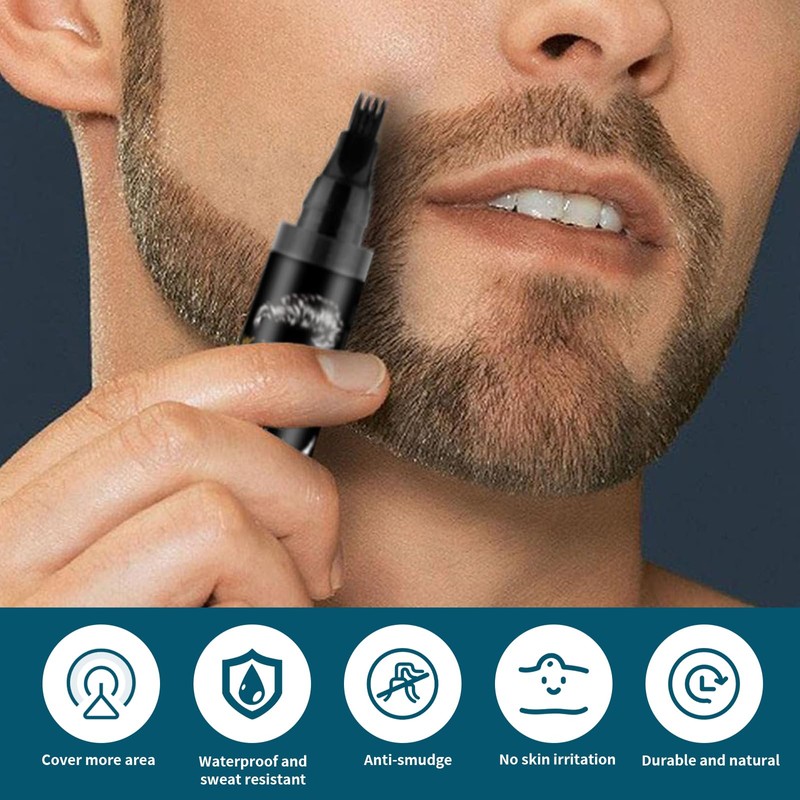 XdealCozyxc 4PCS Beard Pencil Filler for Men, Easy Waterproof Beard