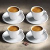 Cusinox White Porcelain Espresso Cup Sets for Espresso Coffee, 2