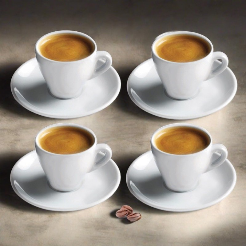 Cusinox White Porcelain Espresso Cup Sets for Espresso Coffee, 2