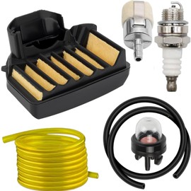 CAFEZAYO 455 Rancher Air Filter Tune Up Kit Compatible with Husqvarna 455 455E 460 461 Rancher Chainsaw Parts 537255701 Maintenance Kit with Spark Plug Fuel Line Primer Bulb Fuel Filter