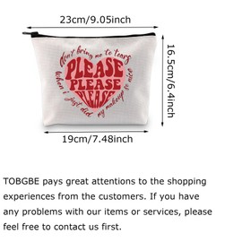 TOBGBE Album Idea Gifts for Fans Singer Album Inspired Accessories for Makeup Pouch Bag Music Lyric Gifts (Please Bag CA)