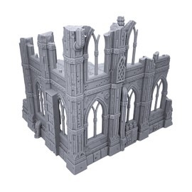EnderToys Gothic Sci-Fi Ruins by Terrain4Print (Set A), 3D Printed Tabletop RPG Scenery and Wargame Terrain for 28mm Miniatures