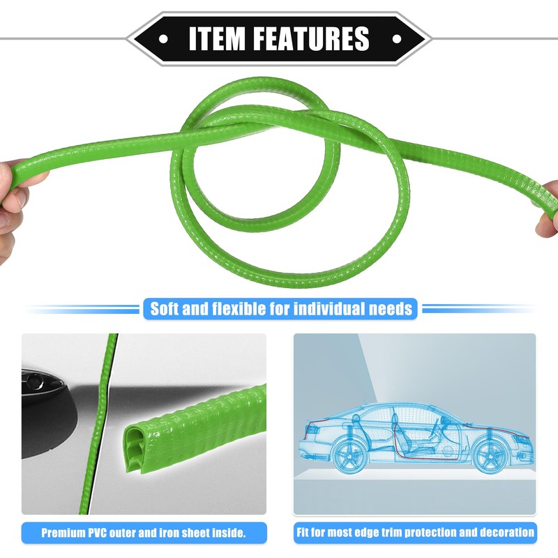 A ABSOPRO Car Door Edge Protection 32.8ft U-Shaped Rubber Trim