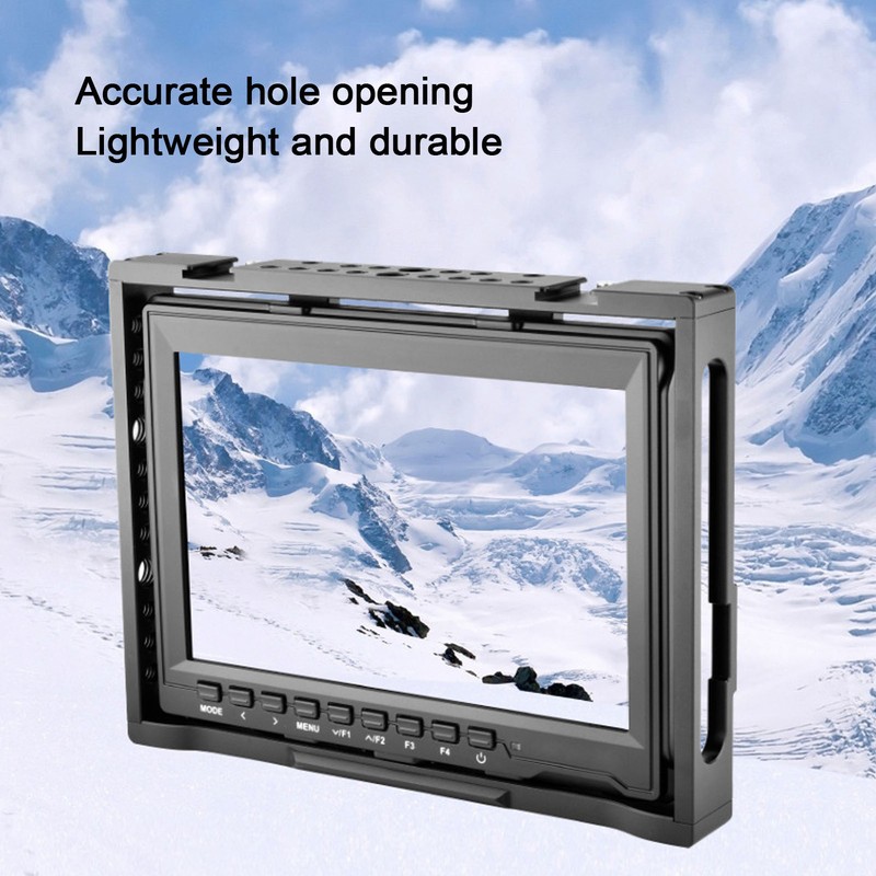 Monitor Cage Aluminum Alloy Multi 1/4 3/8 Holes Professional Camera