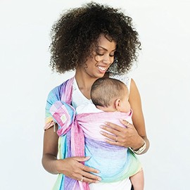 LÍLLÉbaby Eternal Love Ring Sling for Versatile Babywearing, Rainbow - Removable Pocket