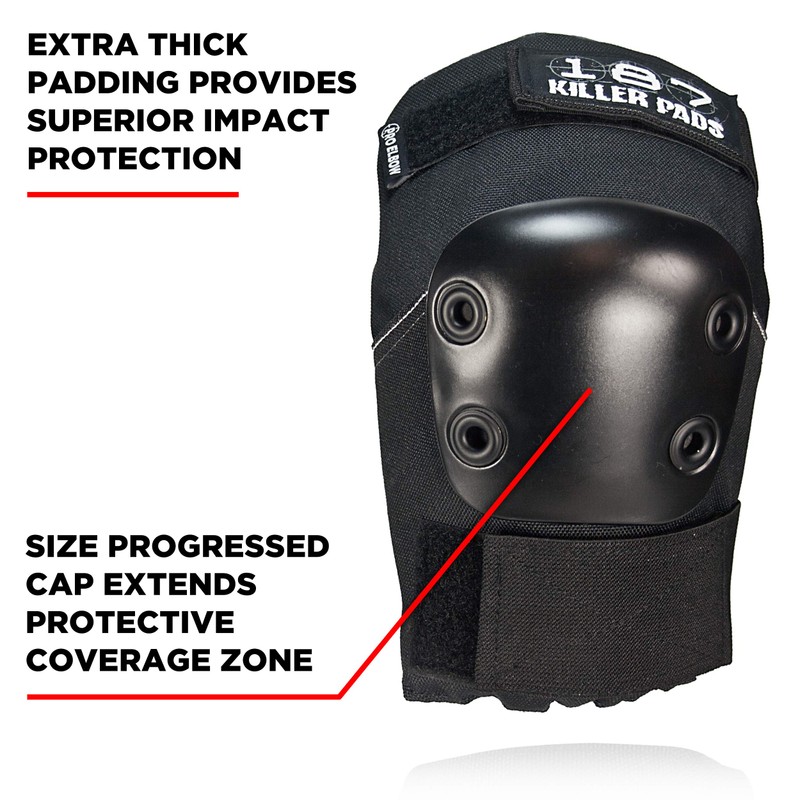 187 Killer Pads Pro Elbow Pad, Black, Small