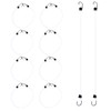 PDETVEO 10PCS 12 Inch Mini Bungee Cords with Hooks, White